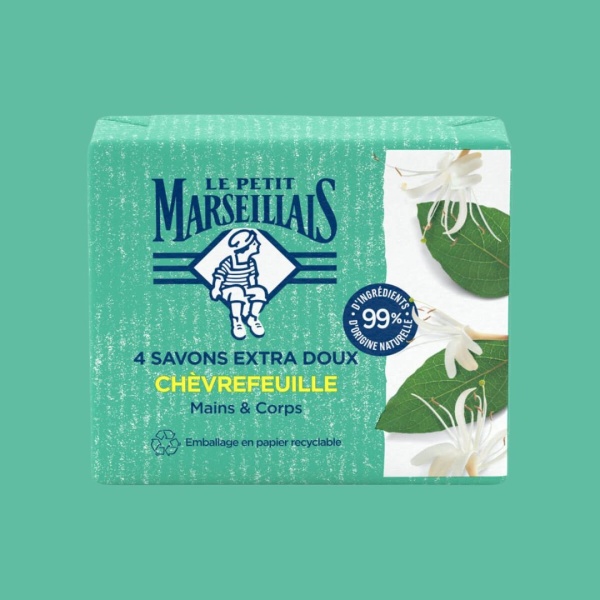 Le Petit Marseillais Honeysuckle Soap: 4 x 100g Bars